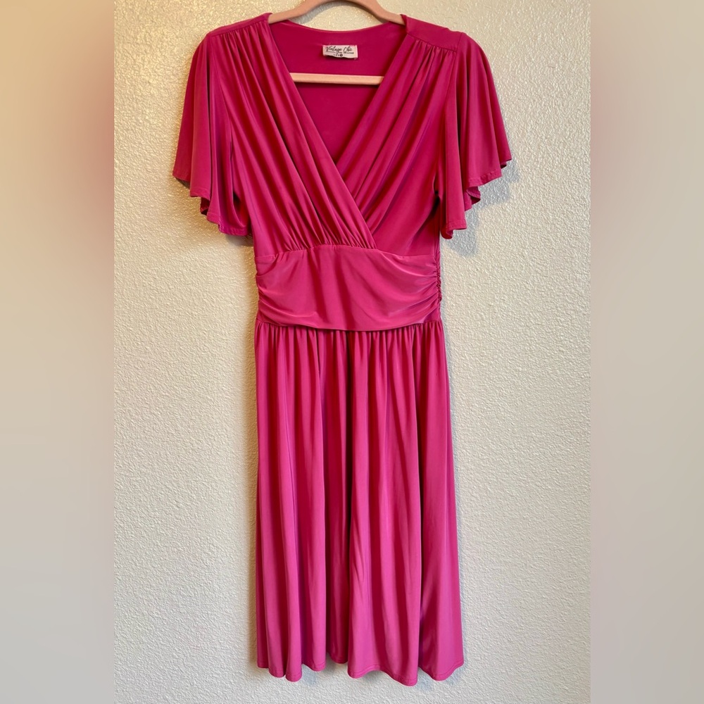 Vintage Chic for TopVintage Sadie Slinky Dress in Pink